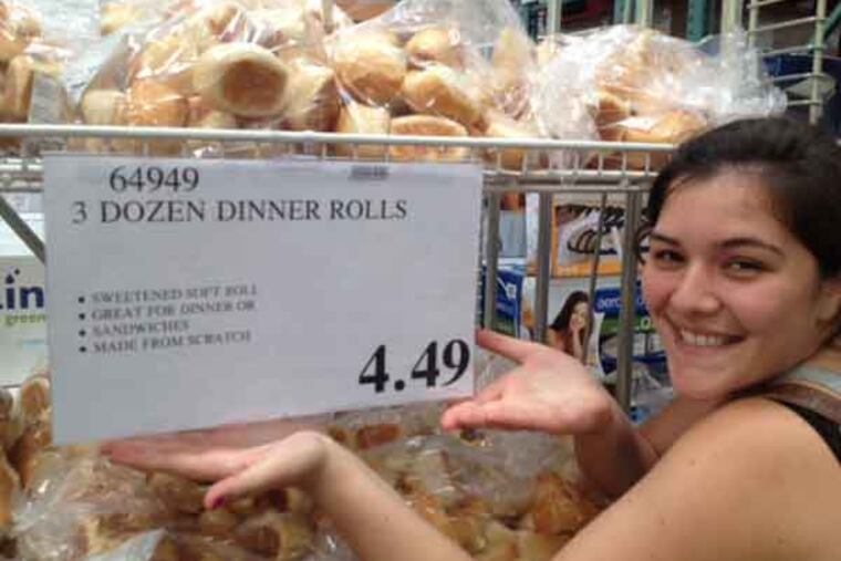 Linar Martin of Spain visited New Jersey through the host program in 2011, staying with Kris Harris and her family in Brick Township. She returned for a visit earlier this year, and the Harris family has visited with her family in Spain. Martin is seen here, expressing disbelief at what she considers a low cost to buy bread. Photo provided by Global Friendships, Inc.