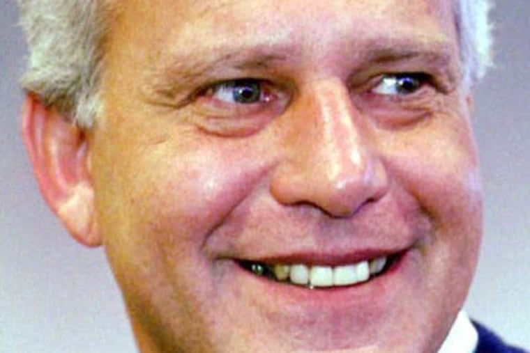 122193 - NEWS / BELOFF - Leland Beloff smiles during an interview in attorney Sheldon Albert's Center City office Tuesday. DAILY NEWS PHOTO / JIM MACMILLA