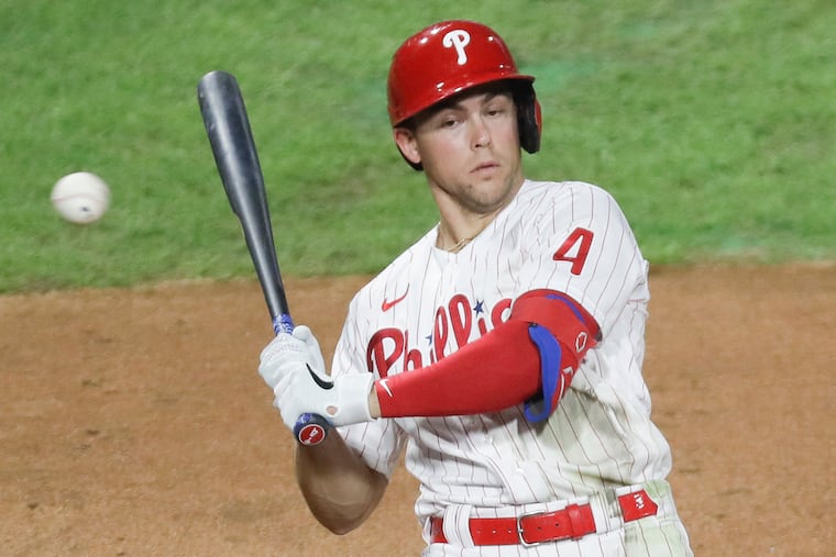 Phillies Scott Kingery is struggling in 2021 just like he did here in 2020.