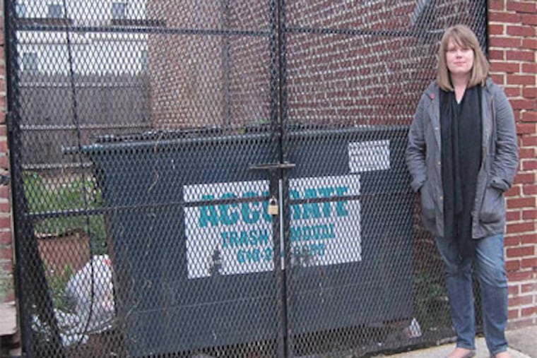 Leah Howse says that trash haulers emptying this Dumpster kept waking her up at 4:30 a.m.