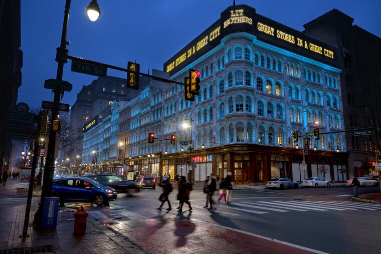 Market Street East has historically been a center of commerce, featuring big department stores such as Lit Bros., shown here. More recently, after the big department stores died, the corridor has positioned itself as a more affordable alternate to upscale competitors.