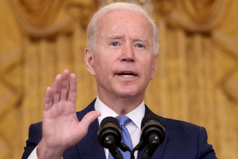 U.S President Joe Biden speaks during an event in the East Room of the White House last week.