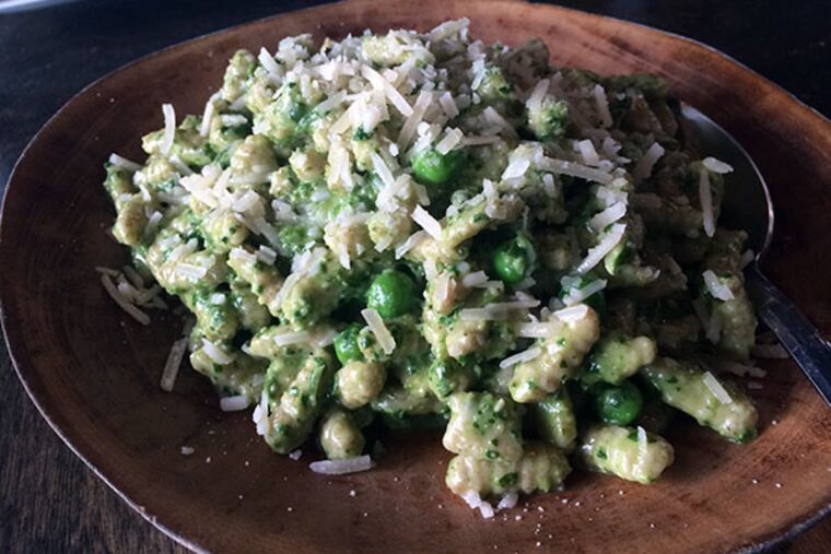 Whole wheat cavatelli with pesto and peas from the new Zavino in University City. (Craig Laban)