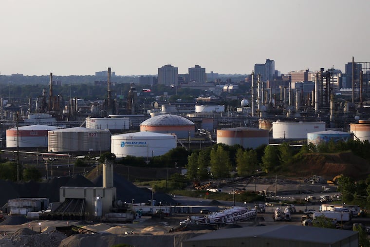 Part of the former Philadelphia Energy Solutions refinery is pictured in Philadelphia on Thursday, July 9, 2020.