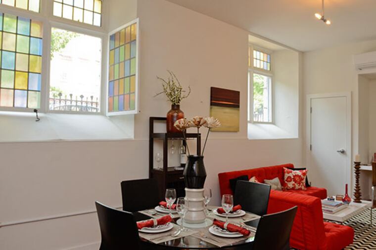 A completely finished apartment in The Greater St. Matthew�s Baptist Church is being renovated into Sanctuary rental apartments. Developer and Principal of Red Door Property Management, Alon Barzilay states the building will be done in a few weeks. (VIVIANA PERNOT/Staff Photographer)