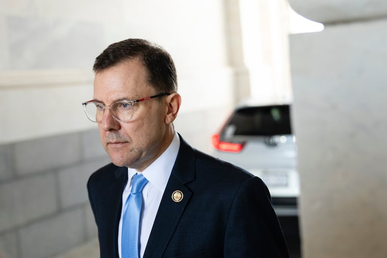 U.S. Rep. Tom Kean Jr. (R., N.J.) departs the U.S. Capitol on June 30 after delivering a speech to the House of Representatives about his four-month absence from Congress while being treated for depression.