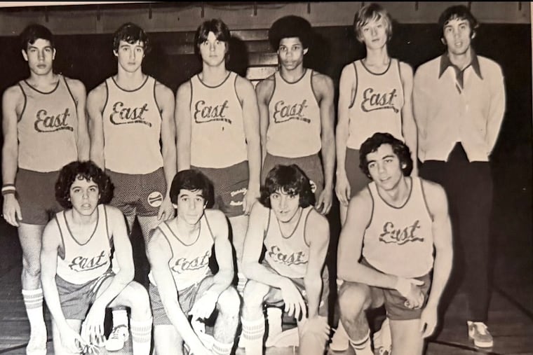 Leon Rose (front row, far left) played for Cherry Hill East's junior varsity as a freshman.