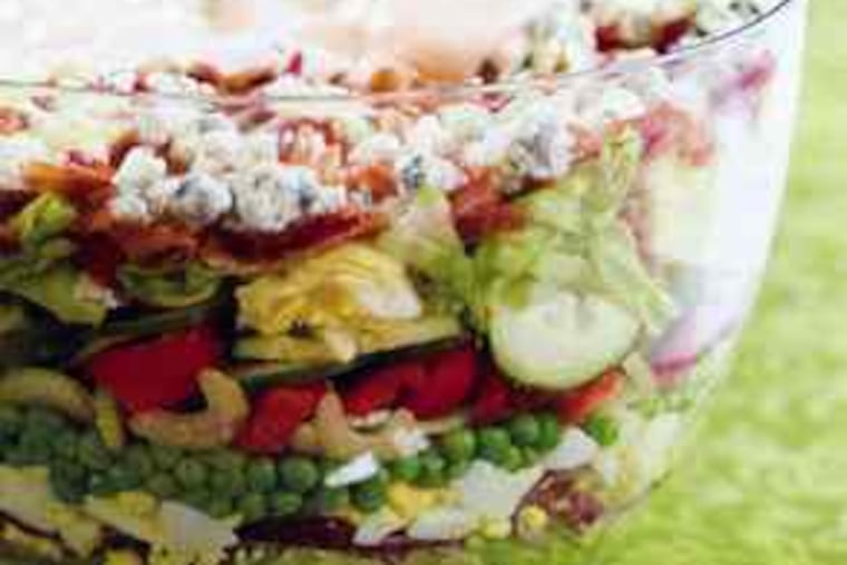 24-Hour Picnic Salad. As host, you can let contrib-utors bring what they like, suggest what's needed, or assign a dish and even supply a recipe.