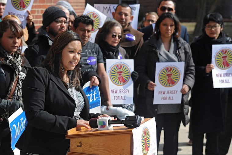 Johanna Calle, coordinator for Alliance for Immigrant Justice, wants New Jersey to issue driver's licenses to undocumented immigrants. Associated Press.