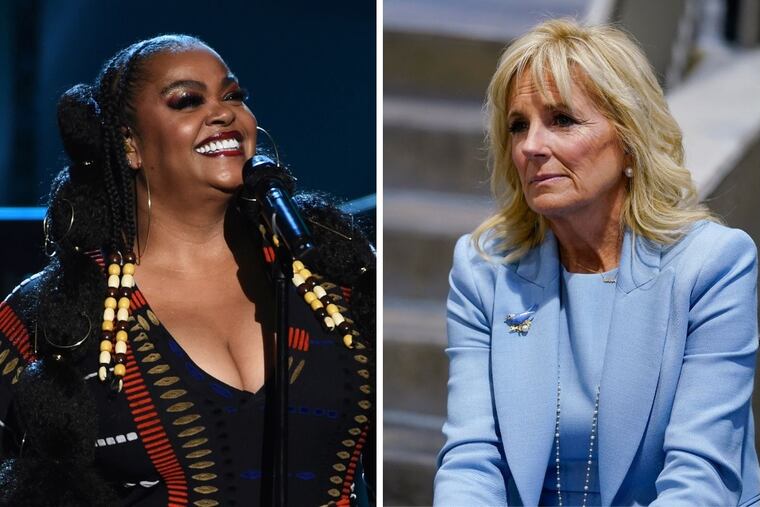 Jill Scott, the original "Jilly from Philly," and first lady Jill Biden, who is from Willow Grove.