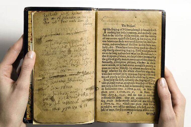 The Bay Psalm Book is described as the world's most valuable book, as it was the first ever printed in what is now the United States. (Picture: AP Photo/Sotheby's)