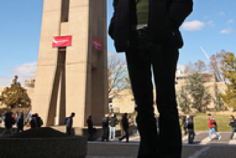 Julie Myers, 18, a Temple freshman from Doylestown, is looking outside Christianity.