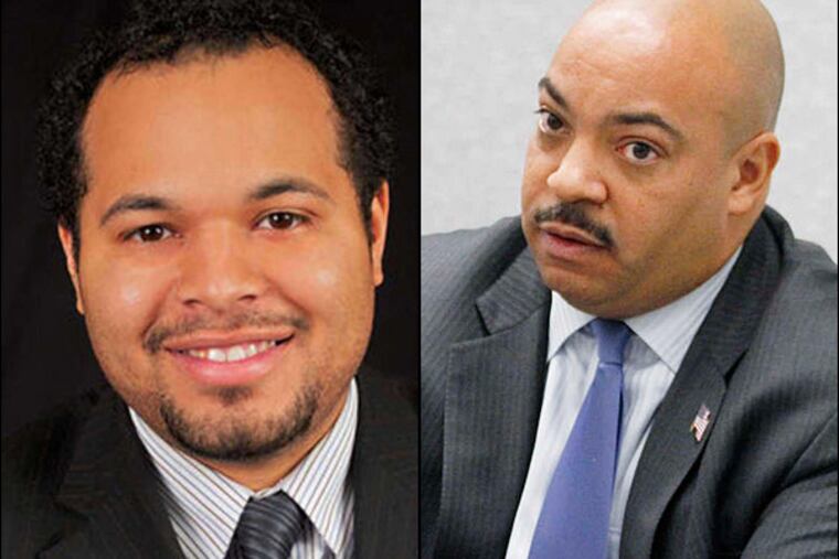 An attorney for state Rep. JP Miranda (left) alleges that a love triangle prompted D.A. Seth Williams' investigation. A D.A. spokeswoman says that claim is 'ludicrous.'