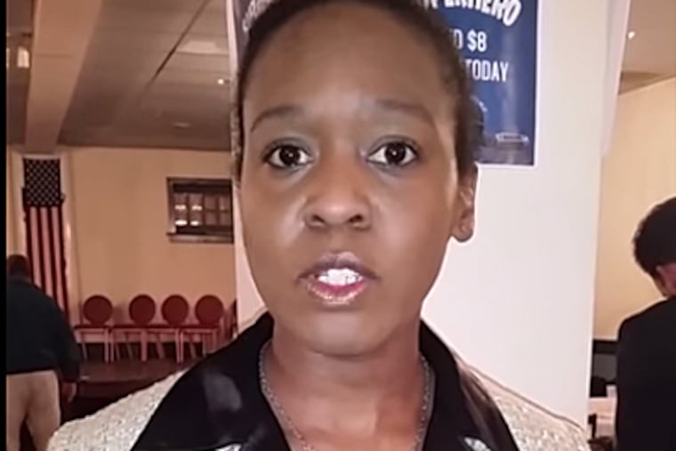 In this screen grab from a February 2015 video, Rhashea Lynn Harmon discusses a possible run for mayor of Philadelphia. Harmon also goes by the names Rebecca Lyn Harmon and R. Lynn Hatshepsut Ma'atKare El.