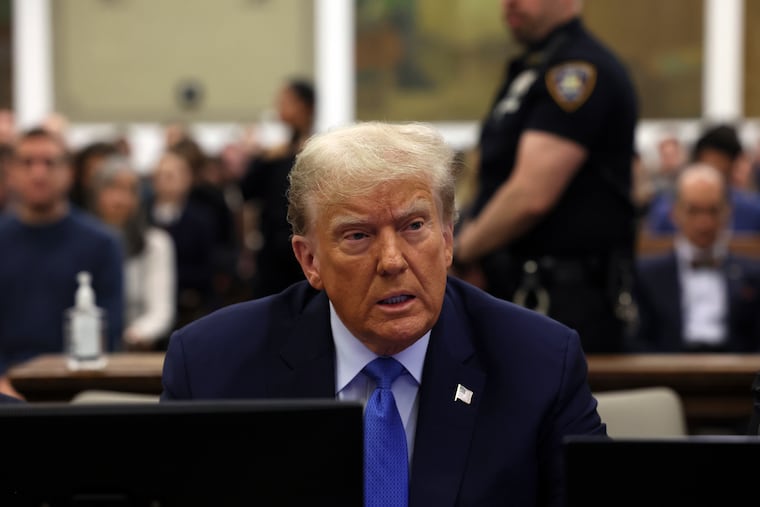 Former President Donald Trump waits to take the witness stand during his civil fraud trial at New York Supreme Court in early November in New York.