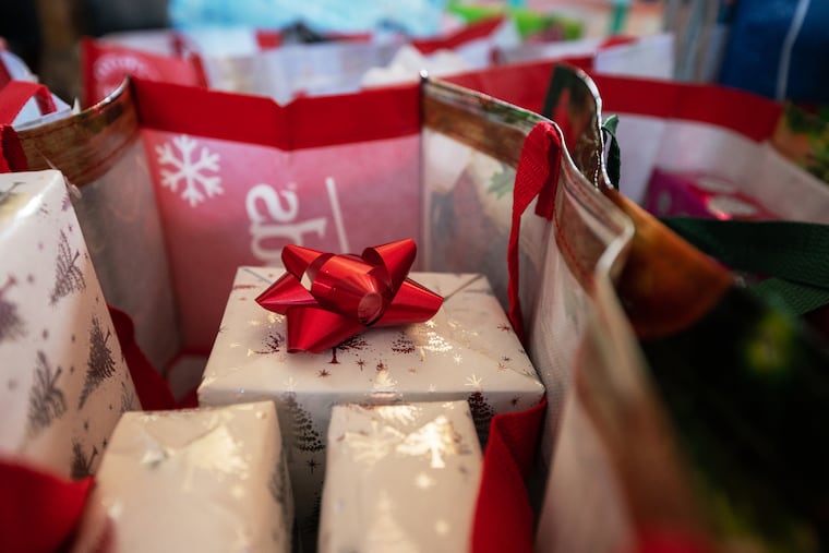 Coated paper, such as glittery or metallic gift wrap, are not recyclable in Philadelphia, but plain wrapping paper is.