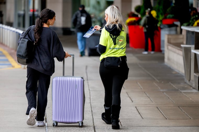 Members of the National Air Traffic Controllers Association (NATCA) spoke with travelers at Philadelphia International Airport earlier this month about the impact of the federal government shutdown on air traffic controllers and our National Airspace System. They continue to work during the shutdown without pay.