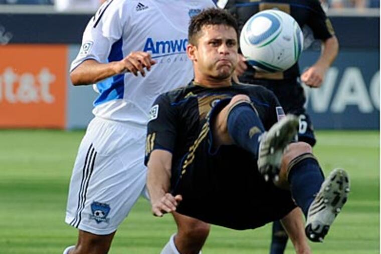 Cristian Arrieta will not be on the back line for the Union this season after being waived on Tuesday. (Barbara Johnston/AP Photo))