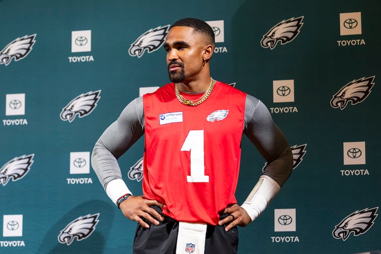 Eagles quarterback Jalen Hurts had a busy offseason, but he maintains that "the main thing is the main thing.”