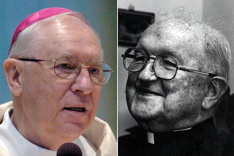 Bishop Joseph Adamec (left) and Bishop James Hogan.