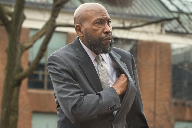 Shahied Dawan, former CFO at music producer Kenny Gamble's affordable housing and charter school nonprofit Universal Companies, arrives at the federal courthouse in Center City Philadelphia in 2022.