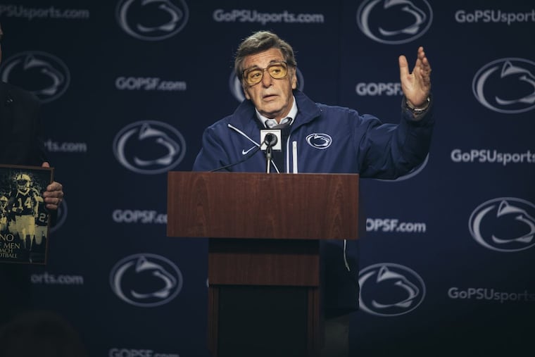 In this image released by HBO, Al Pacino portrays Joe Paterno in a scene from "Paterno," a film about the late Penn State football coach. The HBO movie directed by Barry Levinson debuts April 7. (Atsushi Nishijima/HBO via AP)