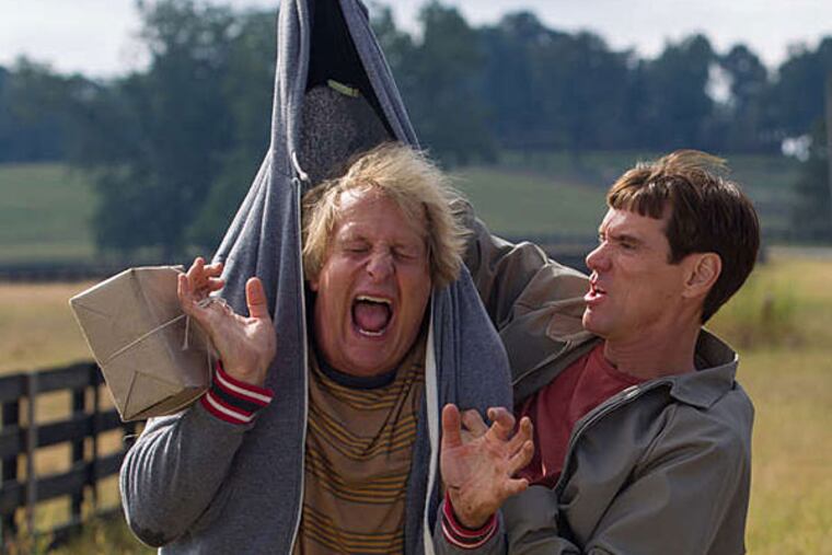Jeff Daniels and Jim Carrey in "Dumb and Dumber To." (Universal Studios)