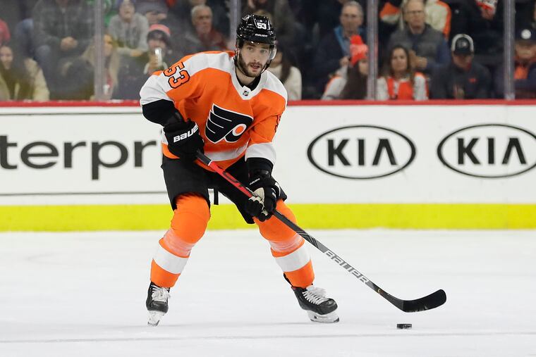Shayne Gostisbehere returned Thursday after missing 10 games with a knee injury.