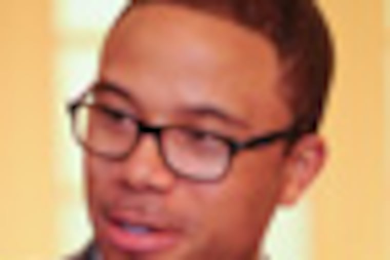 Adam Taliaferro greets guest at the Philadelphia Sports Writers Assoc. Awards banquet. ( RON TARVER / Staff Photographer ) EDITORS NOTE: ADAM31 , RON TARVER, January 30, 2012, 126937 Joe on the Courageous Athlete award from Monday's PSWA banquet.
Reporter: Brookover, Bob