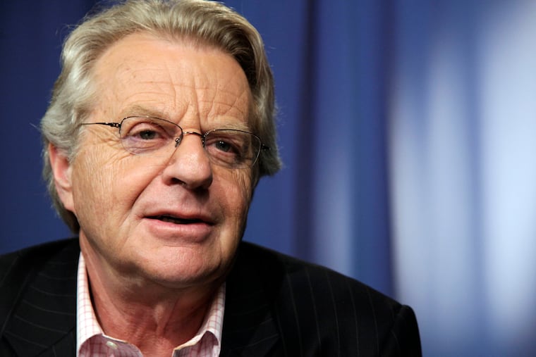 Talk show host Jerry Springer speaks in New York. NBC Universal Television Distribution in 2018.