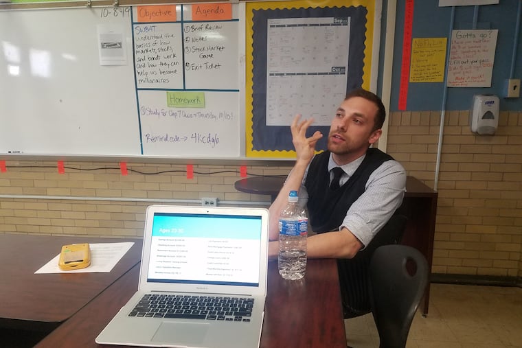 Olney High School teacher Dan LaSalle wants every kid in the school to have the option to take his class on personal finance. The program allows each student to start with an average of $500 to learn saving and investing.