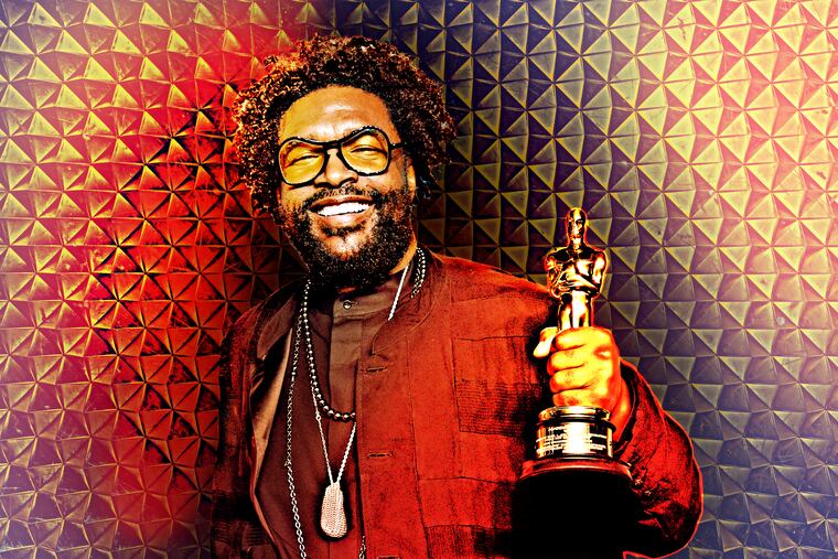 Questlove with his Oscar