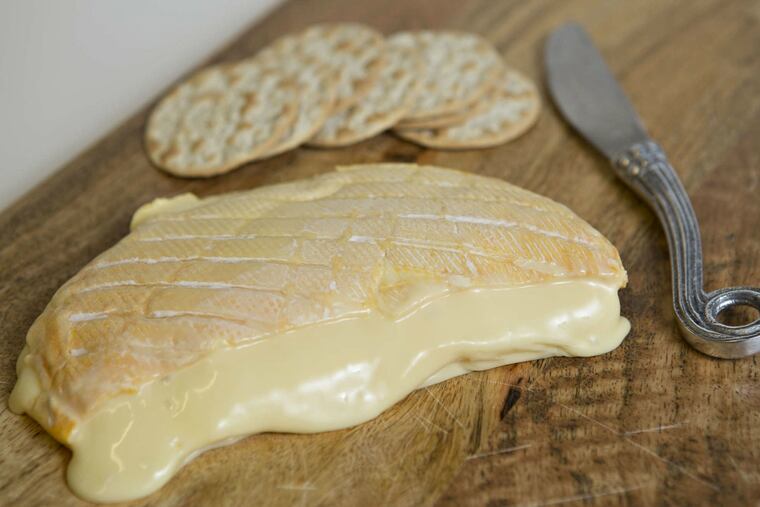 Le Délice du Jura, a washed-rind cheese similar to Reblochon from France.