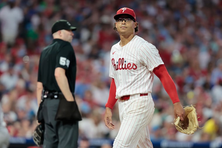Phillies pitcher Jesús Luzardo has struggled with runners on base, with his walk rate skyrocketing from 5.9% to 25%.