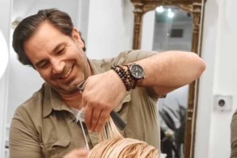 Kevin Gatto styles hair at Pileggi on the Square