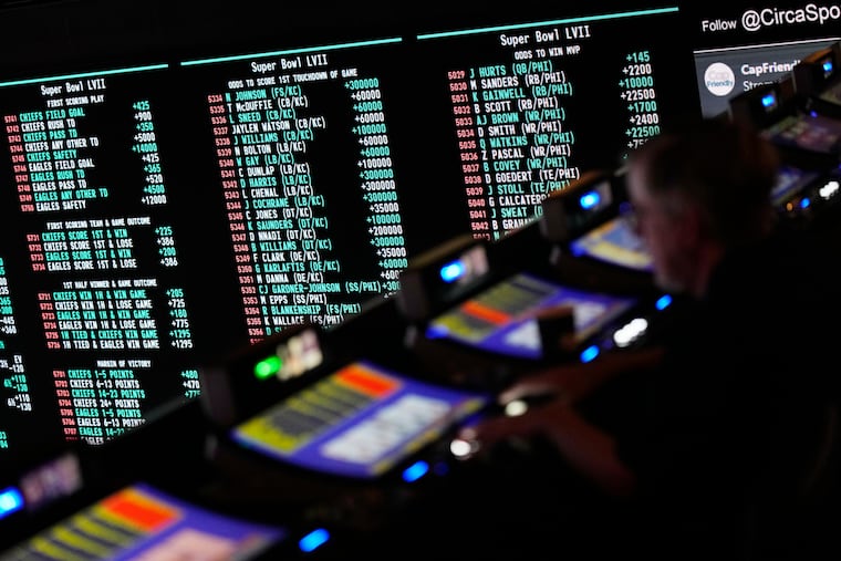 A casino sportsbook. (AP Photo/John Locher)
