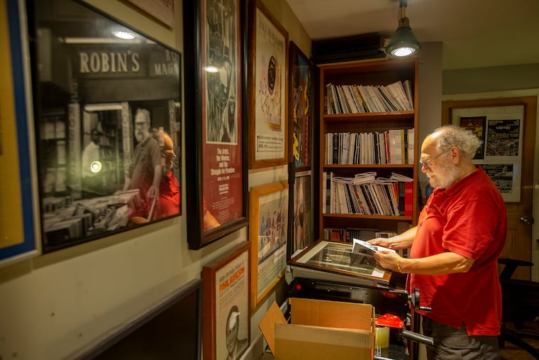 Larry Robin in his office on the top floor of the building where his former bookstore lived on S. 13th Street. Robin's Bookstore was founded by his grandfather in 1936 and closed in 2012.