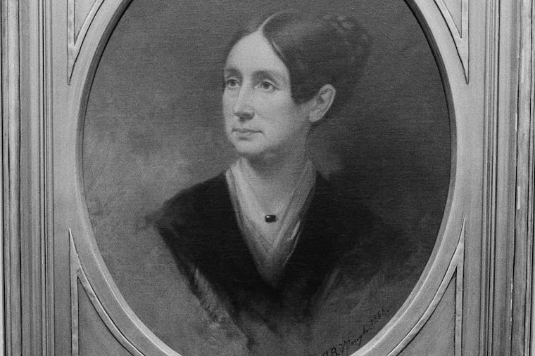 This photo shows Dorothy Dix’s portrait hanging above her desk, at St. Elizabeth Hospital, Oct. 21, 1982, Washington, D.C. In 1855, Dix, who believed that the mentally ill could be returned to normal health, persuaded a farmer to sell the land which now constitutes the Dorothea Dix Hospital. Today, the hospital admits over 3,000 patients a year.