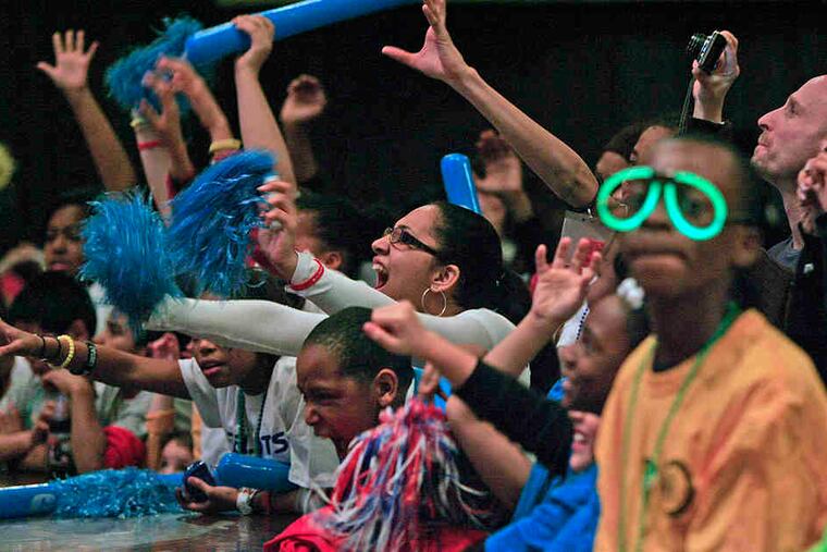 The competition, for students ages 9 through 14 from Philadelphia and its suburbs, drewa youthful and enthusiastic crowd to the University of Pennsylvania's Irvine Auditorium.