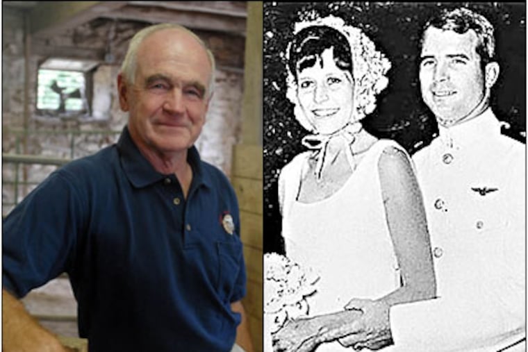 Dr. William "Bud" Stewart (left), who operated on Carol McCain after her devastating car accident in Villanova. The McCains, 1965: The future GOP nominee for president married Carol Shepp in Philadelphia. (Ron Tarver / Inquirer)