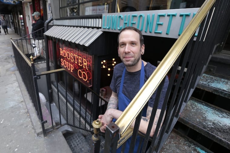 George Sabatino at the Rooster Soup Co., where he is rethinking how he cooks.