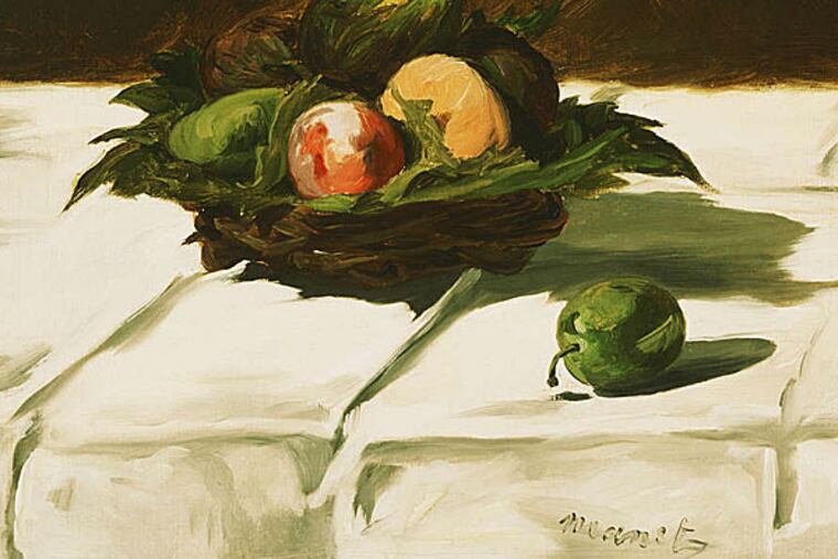 "Basket of Fruit" (1864) by Édouard Manet, from longtime patron Helen Tyson Madeira.
