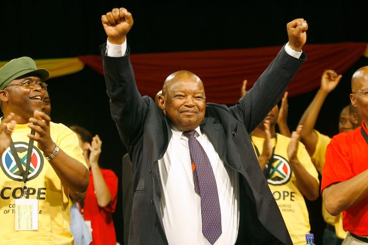 South Africa's anti-apartheid veteran and ex-defense minister Mosiuoa ' Terror' Lekota dies at 77
