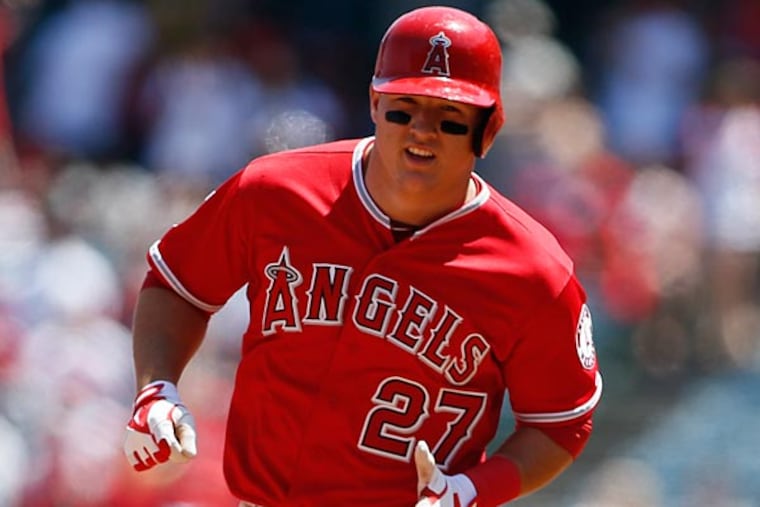Angels outfielder Mike Trout. (Danny Moloshok/AP)