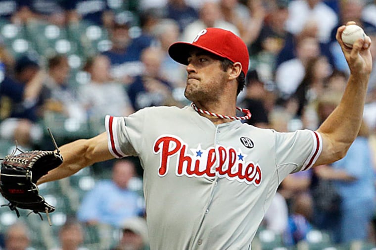 Phillies starting pitcher Cole Hamels.