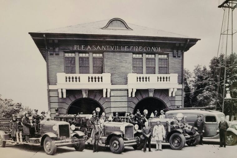 A bell forged in 1909 and stolen from the Pleasantville, Atlantic County fire station has been located. It can be seen on the far right, suspended about 10 feet above the ground, on a tower.