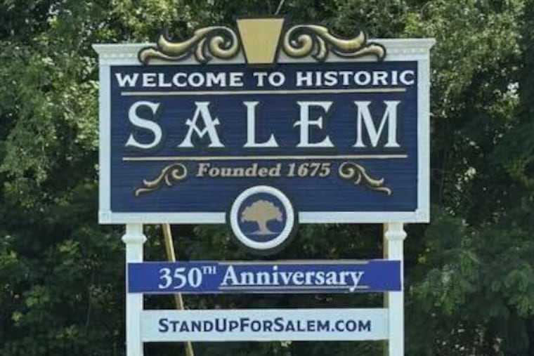 A sign welcoming people to Salem, N.J.