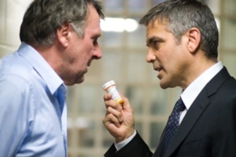 Tom Wilkinson and George Clooney are both excellent as lawyers at a firm that represents an agribusiness in the slowly unfolding but sharp thriller, written and directed by Tony Gilroy, which examines morals and truth.