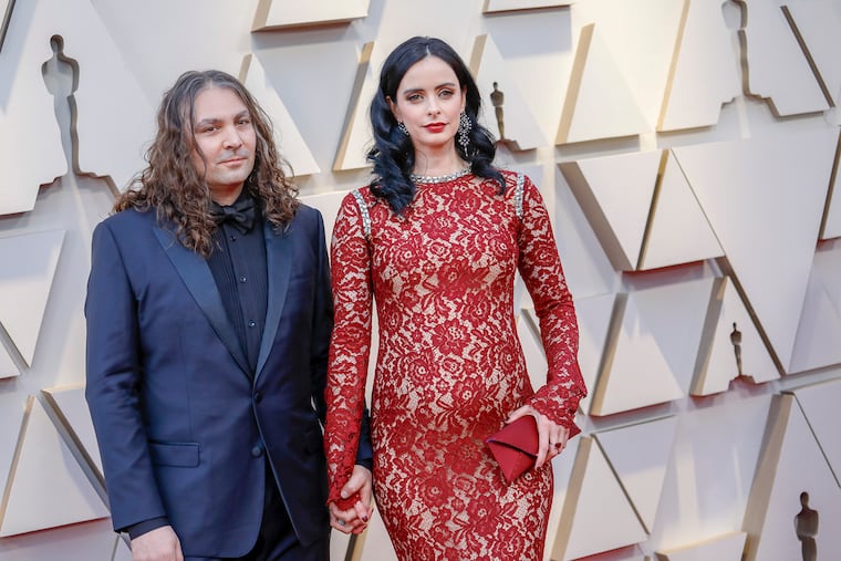 Adam Granduciel and Krysten Ritter during arrivals at the 91st Academy Awards on Sunday at the Dolby Theatre.