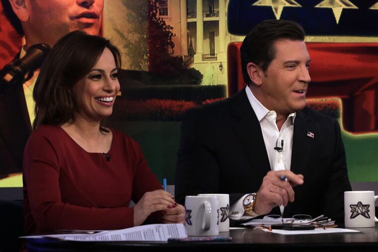 Former Fox News contributor Julie Roginsky, seen here alongside former “The Five” co-host Eric Bolling, claimed a promised position never happened after she rejected Roger Ailes’ sexual advances.